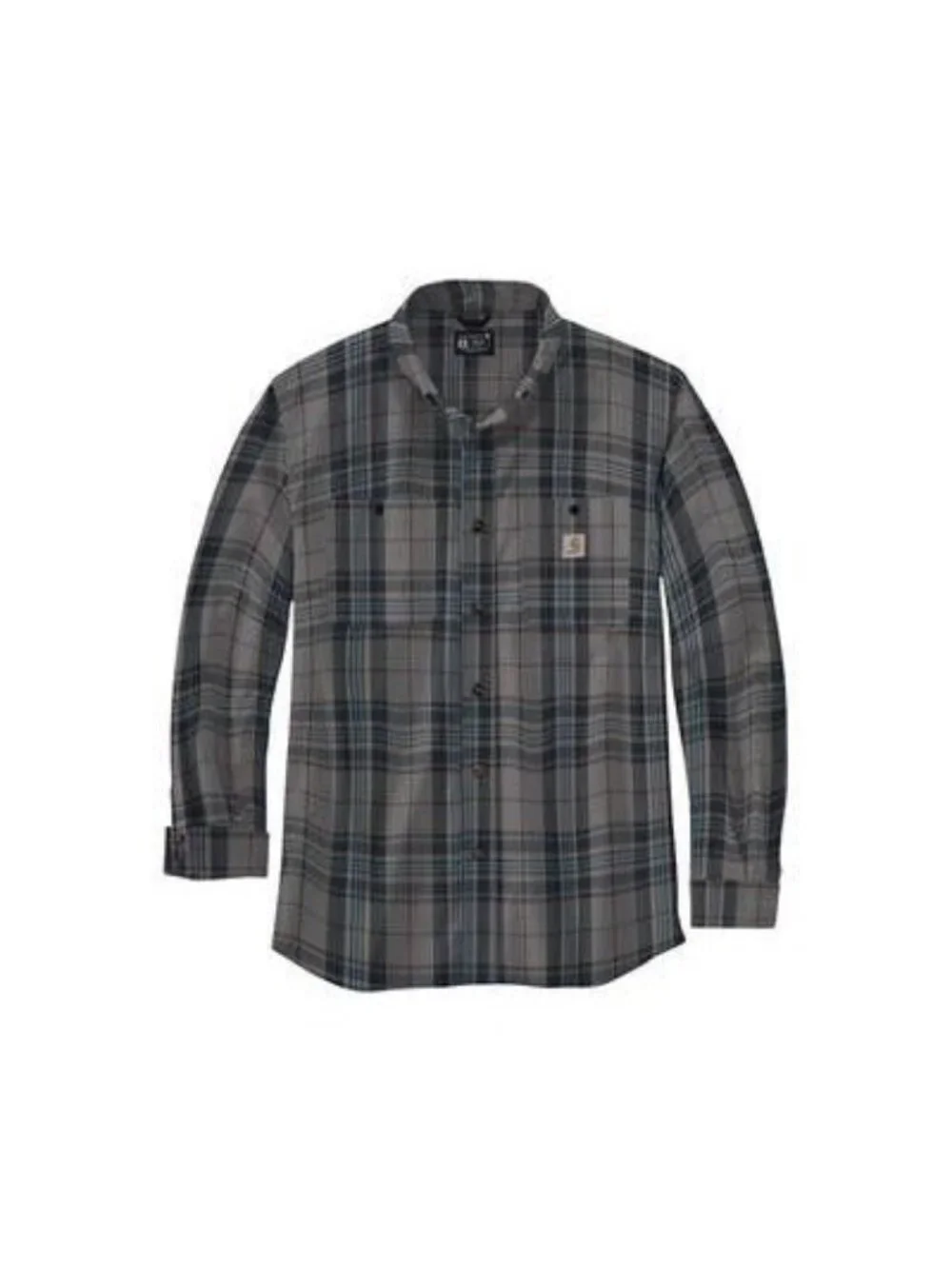 Carhartt Men's Rugged Flex Relaxed Fit Lightweight Long Sleeve Button Shirt Asph